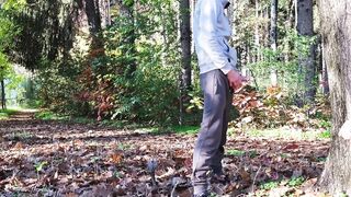 DICKFLASH in the PARK: a concupiscent mother i'd like to fuck can't resist to give a me a hard titty bang