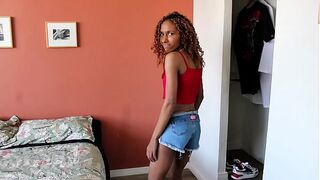 Slim ebony angel got a beating from Barboza's very yummy jock