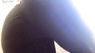 Lascivious, nasty marvelous woman with large butt, teasing, rubbing and cumming (POV)