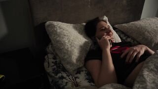Youthful Wild College Student Lewd and Calls the Dad Downstairs to Bang Her