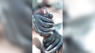 Loud Groaning Large Ebony Penis Close Up