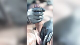 Loud Groaning Large Ebony Penis Close Up