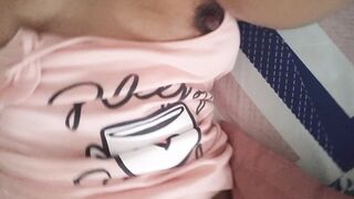 SCHOOLGIRL  HAVING JUICY FANTASIES AND EXCITED WITH HER JUICY CUNT