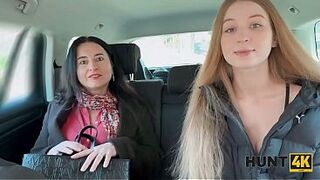 HUNT4K. My StepMommy and me showing our Bazookas and cunt to a Stranger