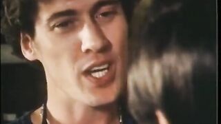 Sexually excited rod sucking hottie takes rod in cunt and spunk fountain in classic porn