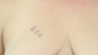 Aged Stepmom with large titties takes off her clothing and fingers her large snatch