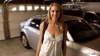 Golden-haired Teen with petite Breasts talk to Screw by aged Stud next Door when his Wife is away