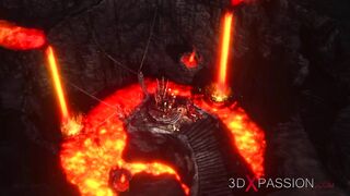 Devil plays with a super sexy hotty in hell