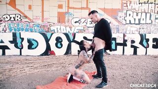 Punk Teen Yemaya Gonzalez Mad Outdoor Screw with Brawny Stud - MAMACITAZ