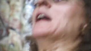 Spex gilf wearing nylons gets her shaggy vagina drilled