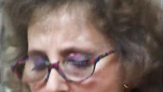Spex gilf wearing nylons gets her shaggy vagina drilled