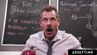 ADULT TIME - Wicked Small Squirter Rose Carter Splashes Her Soaked Cunt On Teacher During Detention