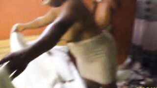 Watch how my madam dresses daybed for me to screw her on
