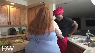 RedHead SSBBW Cheats w/ Large Schlong Abode Chef