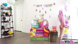Horny glamorous step sister desires a pulsating large dong for Easter