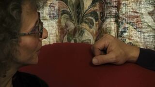 Aged Glasses Wench Rides Rod Then Swallows Facial