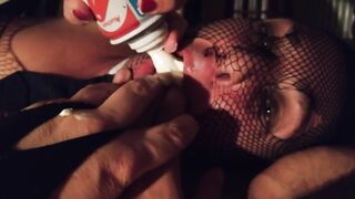 Food Play with Strawberries and Creamy Twat for Miss Kika (homemade, Large Melons, Creamy Fellatio)