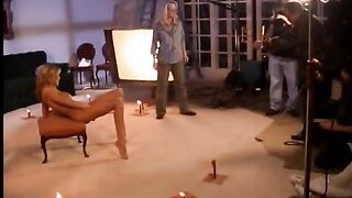 Behind the scenes footage of a camera crew filming a porn episode