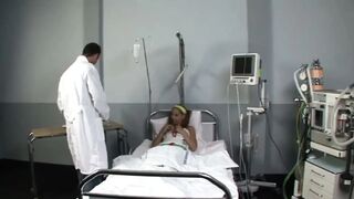 Naughty doctor bangs a very sexy teen in her hospital daybed