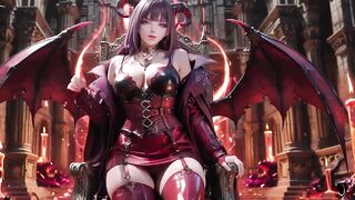 Purple-haired Demon Queen! a Forbidden Feast on the Magma Throne, Red-ebony Armor Clinging to Scorching Skin!