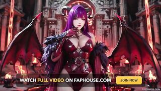 Purple-haired Demon Queen! a Forbidden Feast on the Magma Throne, Red-ebony Armor Clinging to Scorching Skin!