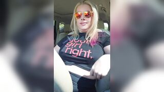 Breasty hotwife running errands