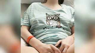 Taut teen masturbating to climax