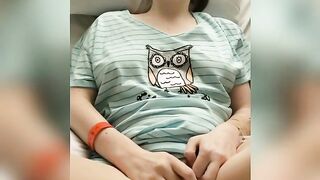 Taut teen masturbating to climax