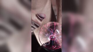 Intensive knob teasing with plasma ball