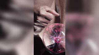 Intensive knob teasing with plasma ball