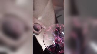 Intensive knob teasing with plasma ball