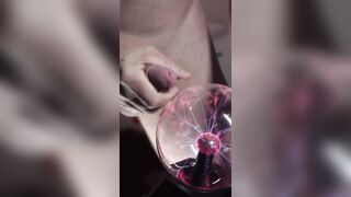 Intensive knob teasing with plasma ball