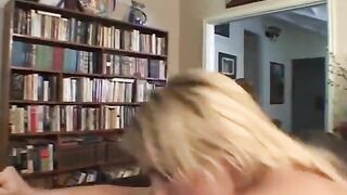 Blond slut screwed by foot fetish chap