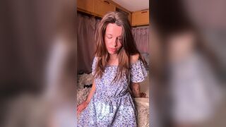 Large Ramrod Trans Angel in Cute Costume Cums a Lot From Sex tool