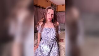 Large Ramrod Trans Angel in Cute Costume Cums a Lot From Sex tool