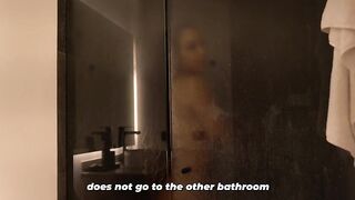Nasty stepson steals his stepmother's towel, and things get without hand