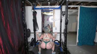 Enormous workout, pull ups, gymnastics and cumshow