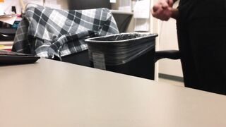 stroking in the office at work