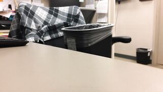 stroking in the office at work