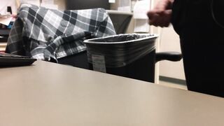 stroking in the office at work