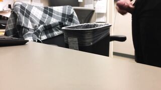 stroking in the office at work