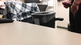 stroking in the office at work