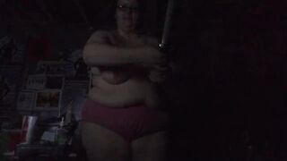 Melons Ross Shows Off Her Lightsaber