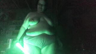 Melons Ross Shows Off Her Lightsaber
