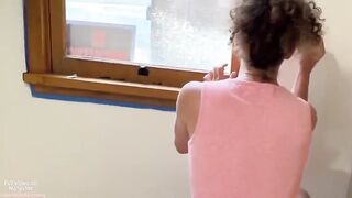 Brush in One Hand, Weenie in the Butt: Stepmom’s Lake Painting Session Ends in Anal