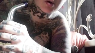 Trying to take large hits. Olivia inks split tongue tricks