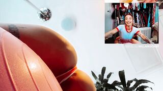 PAAG Merry Butt Hotty Gym Gal Bouncing On Exercise Ball Hard