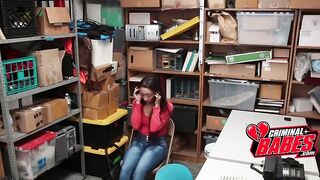 Busted thief cries then screws security in the stockroom