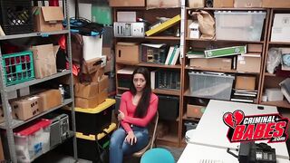 Busted thief cries then screws security in the stockroom