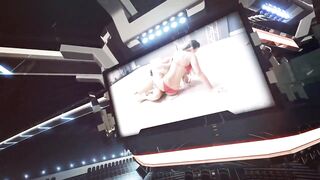 Lesbian Wrestling Dual Sex Fight with Strapon Fucking and Pussy Eating